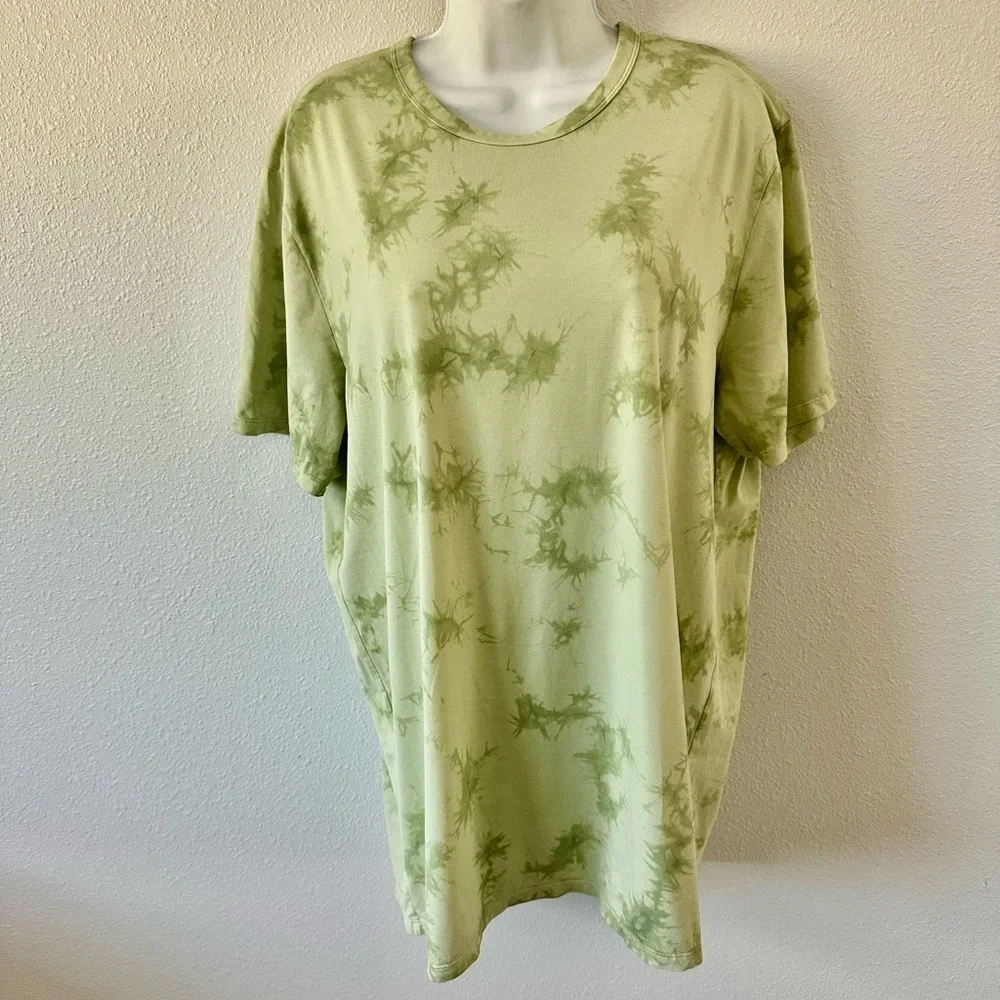 Lululemon Olive Tie-Dye T-Shirt‎